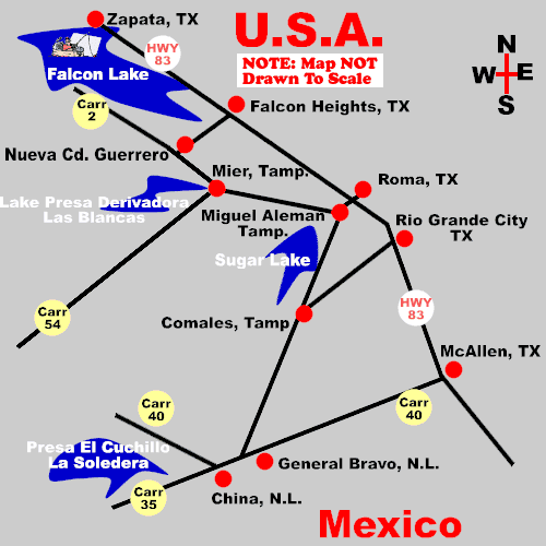 Mexico Lakes Map